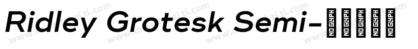 Ridley Grotesk Semi字体转换